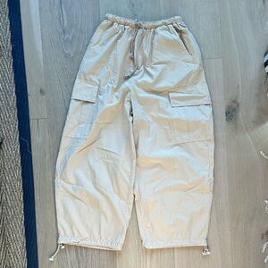 Beige Stateside barrel pants